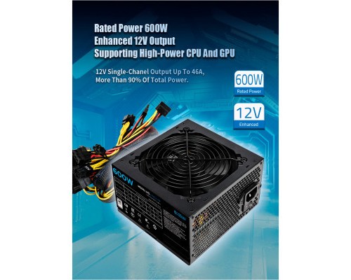 Блок живлення PcCooler 600W (HW600-NP)