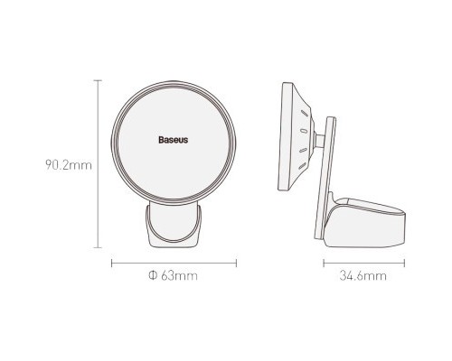 Універсальний автотримач Baseus Big Energy Car Mount Wireless Charger (WXJN-01)