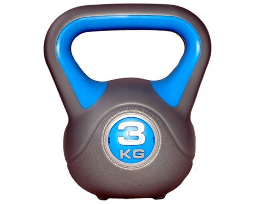 Гиря LiveUp Plastic Kettel Bell 3 кг сірий/блакитний LS2047-3 (6951376139594)