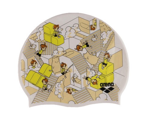 Шапка для плавання Arena Print JR 94171-237 мультіколор Діт OSFM (3468337082651)
