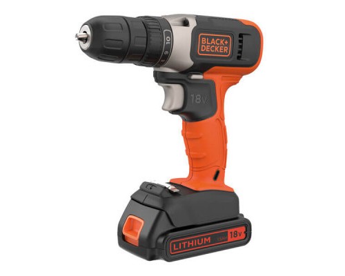 Шуруповерт Black&Decker 18 В Li-Ion, 1.5Ah, 600 об/хв, 1,2 кг (BCD001C1)
