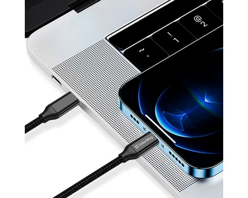 Дата кабель USB-C to USB-C 1.0m USB3.2 (20Gbps 4K PD100W) Gen2 5А black ColorWay (CW-CBPDCC062-BK)