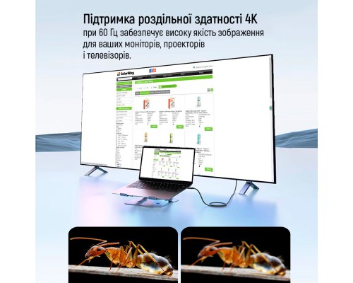 Дата кабель USB-C to USB-C 1.0m USB3.2 (20Gbps 4K PD100W) Gen2 5А black ColorWay (CW-CBPDCC062-BK)