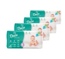 Підгузки Dada Extra Soft Розмір 4 MAXI (7-18 кг) 4 упаковки по 46 шт (184 шт) (4820174989552)