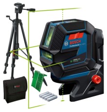 Лазерний нівелір Bosch GCL 2-50 G, до 15м, 0.3мм/м, з штативом BT 150, тримачем RM 10, чохол (0.601.066.M01)