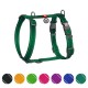 Шлея для собак WAUDOG Nylon Mono анатомічна H-подібна з QR паспортом, пластиковий фастекс, XL зелена (545918)