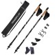 Палиці для скандинавської ходи PowerPlay 9111 Lykke Black/White 80-135 см (PP_9111_White)