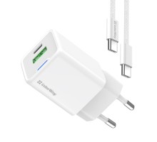 Зарядний пристрій ColorWay GaN Mini 30W PD Port PPS USB (Type-C PD + USB QC4.0) cable Type-C (CW-CHS053PDC-WT)