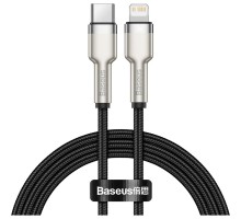 Дата кабель USB-C to Lightning 1.0m Cafule Metal PD 20W black Baseus (CATLJK-A01)