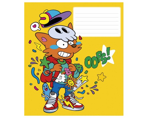 Зошит Школярик Oops 12 аркушів клітинка (012-3261K)