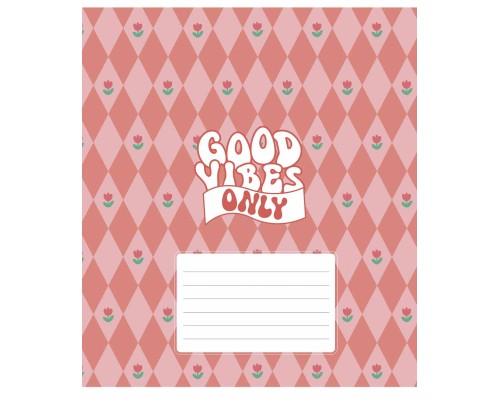 Зошит Школярик Good vibes only 18 аркушів клітинка (018-3561K)