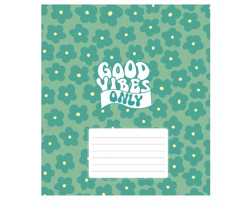 Зошит Школярик Good vibes only 18 аркушів клітинка (018-3561K)