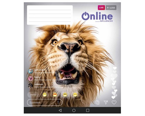 Зошит Школярик Online 48 аркушів клітинка (048-3420K)