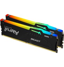 Модуль пам'яті для комп'ютера DDR5 64GB (2x32GB) 6000 MHz Beast RGB EXPO Black Kingston Fury (ex.HyperX) (KF560C36BBE2AK2-64)