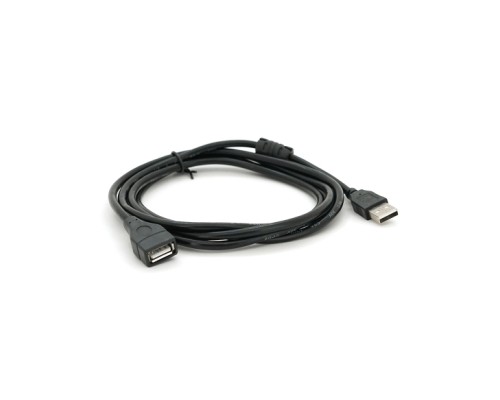 Дата кабель USB 2.0 AM/AF 2.0m ferrite black Voltronic (YT-AM/AF-2.0B)