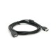 Дата кабель USB 2.0 AM/AF 2.0m ferrite black Voltronic (YT-AM/AF-2.0B)