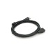 Дата кабель USB 2.0 AM/AF 2.0m ferrite black Voltronic (YT-AM/AF-2.0B)