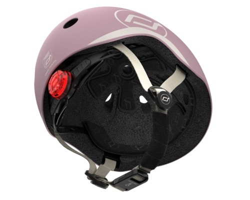 Шолом Scoot&Ride пастельно-бузковий з ліхтариком 45-51см (SR-181206-WILDBERRY)