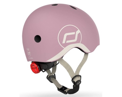 Шолом Scoot&Ride пастельно-бузковий з ліхтариком 45-51см (SR-181206-WILDBERRY)