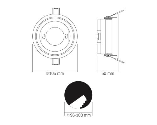Світильник Videx під лампу GX53 (VL-SPF28R-B)