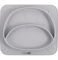 Тарілка дитяча FreeON Bear,силіконова, grey (39678)