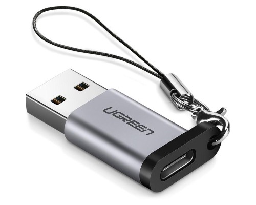 Перехідник USB 3.0 AM to USB-C F gray Ugreen (50533)