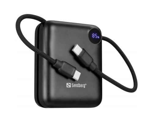 Батарея універсальна Sandberg 10000mAh PD/3.1/20W, QC/3.0, USB-C In/Out, with 2 cables USB-C (421-26)