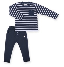 Набір дитячого одягу Breeze в смужку і з кишенькою (8999-68B-darkblue)