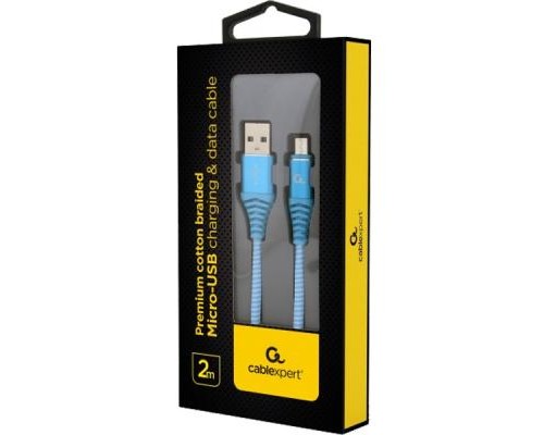 Дата кабель USB 2.0 Micro 5P to AM Cablexpert (CC-USB2B-AMmBM-2M-VW)