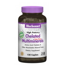 Вітамінно-мінеральний комплекс Bluebonnet Nutrition Взаємодіючі Мінерали без Заліза, Albion, 120 капсул (BLB-00208)