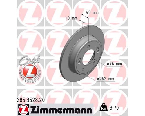 Гальмівний диск ZIMMERMANN 285.3528.20
