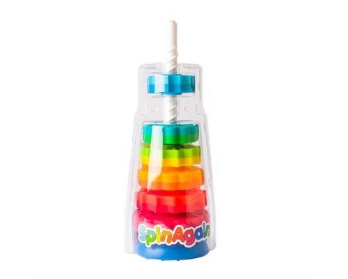 Розвиваюча іграшка Fat Brain Toys Пірамідка гвинтова тактильна SpinAgain (F110ML) Розвиваюча іграшка Fat Brain Toys Пірамідка гвинтова тактильна SpinAgain (F110ML)