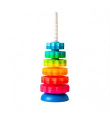 Розвиваюча іграшка Fat Brain Toys Пірамідка гвинтова тактильна SpinAgain (F110ML)