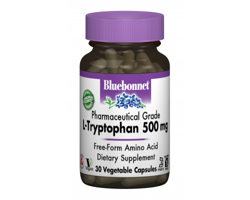 Амінокислота Bluebonnet Nutrition L-Триптофан 500мг, 30 капсул (BLB0093) 