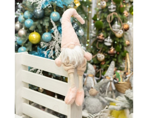 Новорічна фігурка YES! Fun Гном новорічний 60 см, рожевого кольору (973615)