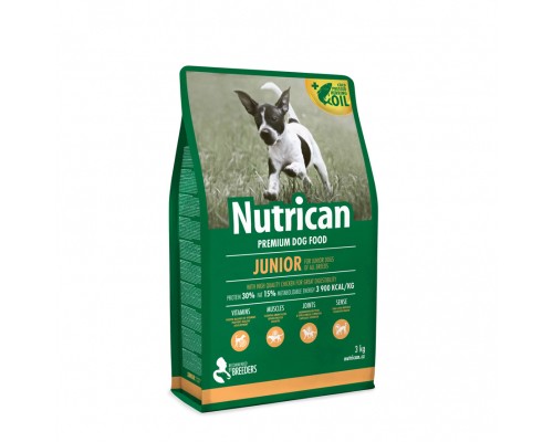 Сухий корм для собак Nutrican Junior для цуценят зі смаком курки 3 кг (nc506972)