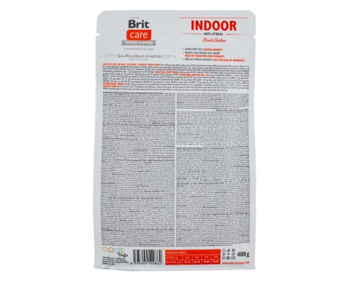 Сухий корм для кішок Brit Care Cat GF Indoor Anti-stress 400 г (8595602540860)