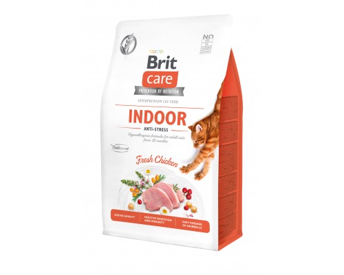 Сухий корм для кішок Brit Care Cat GF Indoor Anti-stress 400 г (8595602540860)