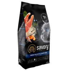 Сухий корм для кішок Savory Adult Cat Gourmand Fresh Salmon and White Fish 2 кг (4820232630020)