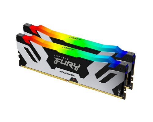 Модуль пам'яті для комп'ютера DDR5 32GB (2x16GB) 6400 MHz Renegade Silver RGB Kingston Fury (ex.HyperX) (KF564C32RSAK2-32) Модуль пам'яті для комп'ютера DDR5 32GB (2x16GB) 6400 MHz Renegade Silver RGB Kingston Fury (ex.HyperX) (KF564C32RSAK2-32)