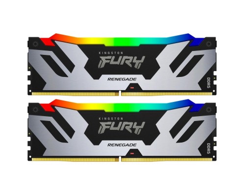 Модуль пам'яті для комп'ютера DDR5 32GB (2x16GB) 6400 MHz Renegade Silver RGB Kingston Fury (ex.HyperX) (KF564C32RSAK2-32) Модуль пам'яті для комп'ютера DDR5 32GB (2x16GB) 6400 MHz Renegade Silver RGB Kingston Fury (ex.HyperX) (KF564C32RSAK2-32)