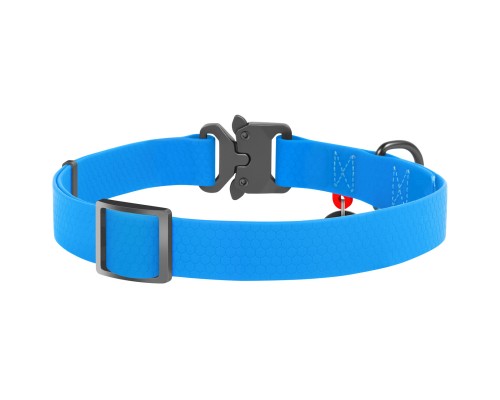 Нашийник для тварин WAUDOG Waterproof з QR паспортом L Ш 25 мм Д 31-49 см(блакитний) (27862)