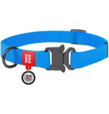 Нашийник для тварин WAUDOG Waterproof з QR паспортом L Ш 25 мм Д 31-49 см(блакитний) (27862)