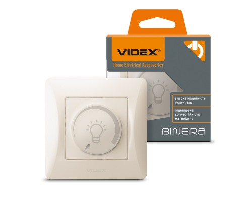 Світлорегулятор Videx BINERA LED 200Вт кремовий (VF-BNDML200-CR)