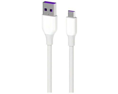 Дата кабель USB 2.0 AM to Micro 5P 1.0m Glow white 2E (2E-CCAM-WH_)