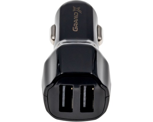 Зарядний пристрій Grand-X 3,4A 12-24V Black 2USB 5V/3 (CH-28)