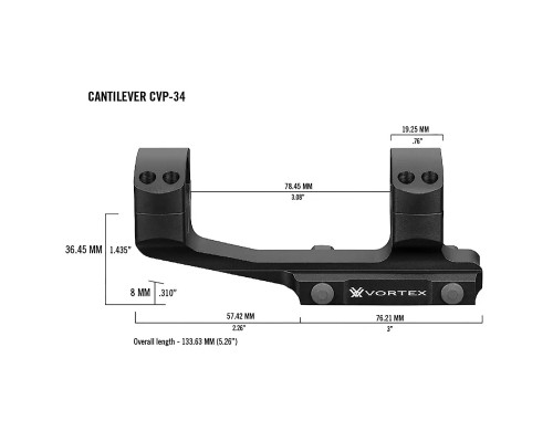 Кріплення для прицілу Vortex Pro 34mm Cantilever mount (CVP-34) (930350)