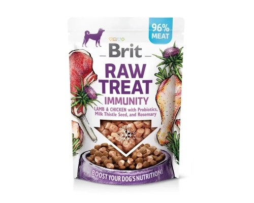 Ласощі для собак Brit Raw Treat freeze-dried Immunity ягня і курка 40 г (8595602564453)