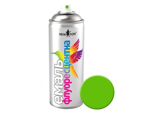 Аерозольна фарба для автомобіля New Ton флуоресцентна 9015 зелений, 400 мл (686)