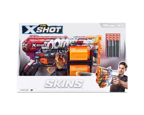 Іграшкова зброя Zuru X-Shot Швидкострільний бластер Skins Dread Boom (12 патронів) (36517A)